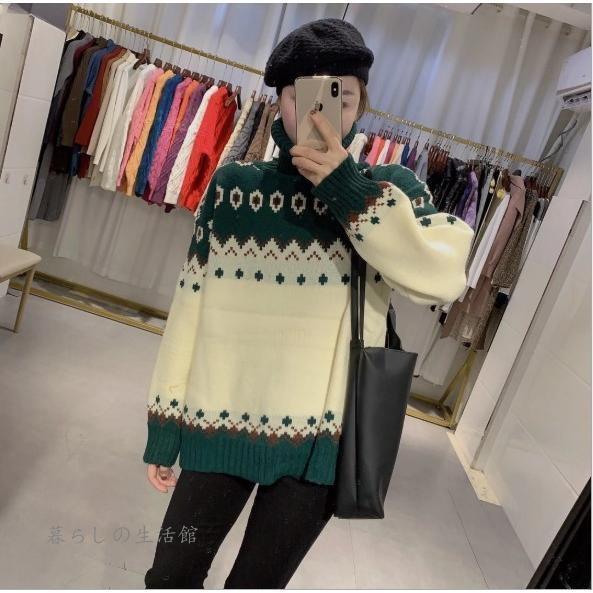 セーター レディース ニットセーター 長袖 ハイネック トップス レディース プルオーバー サマーニット 大きいサイズ 体型カバー 秋 冬 リブ 定番 重ね着 コーデ