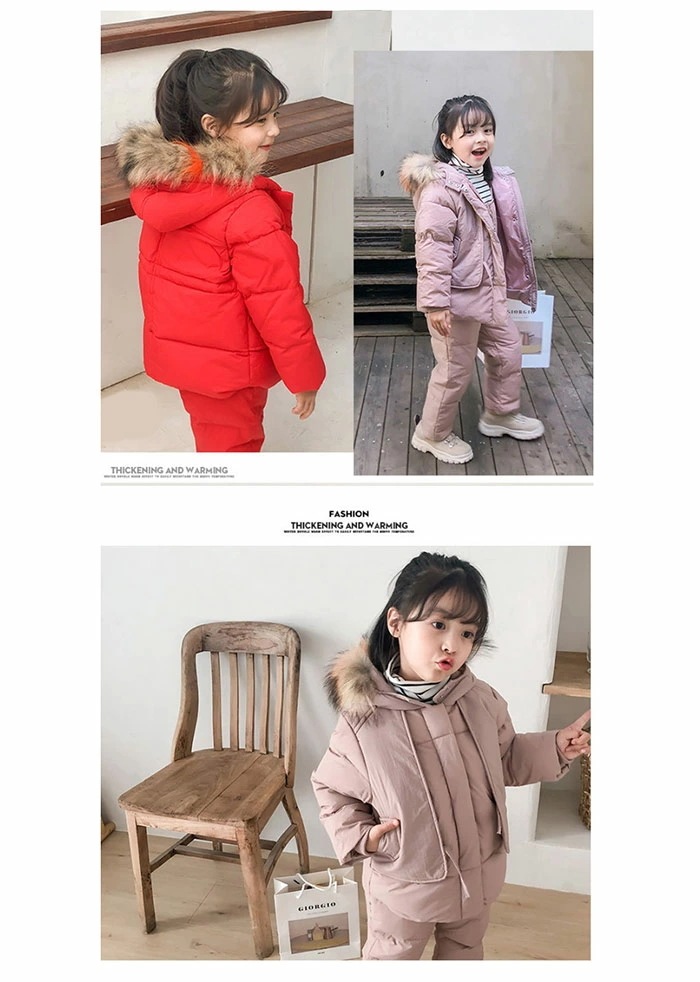 ダウンコート　キッズ　アウター ダウンジャケット コート ダウンオールワン 子供服 女の子 男の子　セットアップ　コート ジャケット 長袖 ラクーンファー付き あたたかい こども 防寒 アウトドア 秋