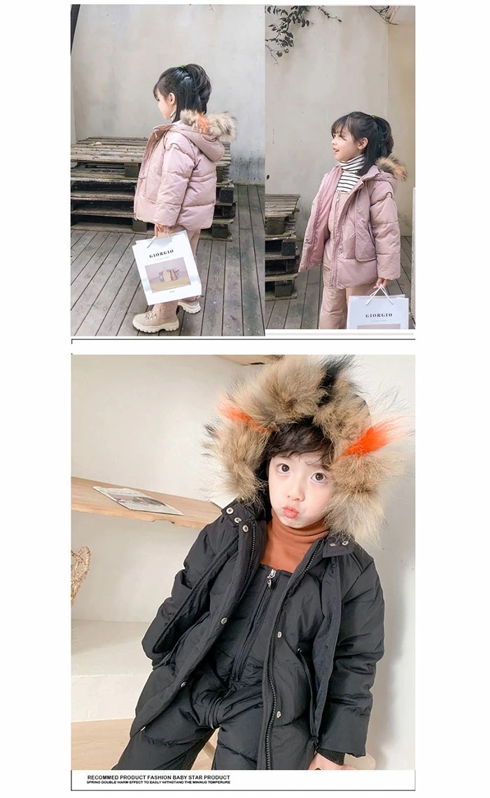 ダウンコート　キッズ　アウター ダウンジャケット コート ダウンオールワン 子供服 女の子 男の子　セットアップ　コート ジャケット 長袖 ラクーンファー付き あたたかい こども 防寒 アウトドア 秋
