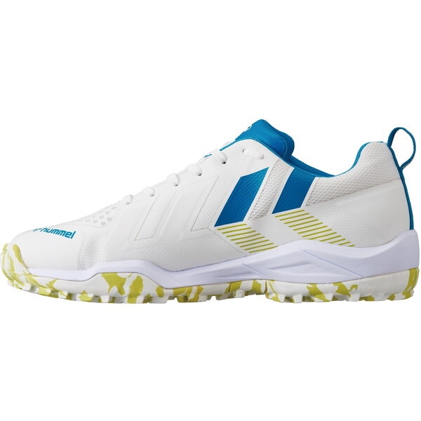 ヒュンメル ハンドボール HAS6019 1032 グランドフライ5 ホワイト×ライムイエロー 23.5cm ハンドボールシューズ