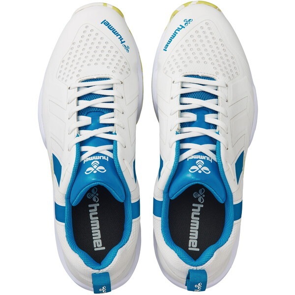 ヒュンメル ハンドボール HAS6019 1032 グランドフライ5 ホワイト×ライムイエロー 23.5cm ハンドボールシューズ