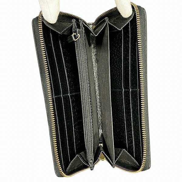 グッチ アニマリエ ビー&スター 495062 ラウンドジップ 長財布 レディース【中古】 グッチ アニマリエ ビー&スター 495062 ラウンドジップ 長財布 レディース【中古】