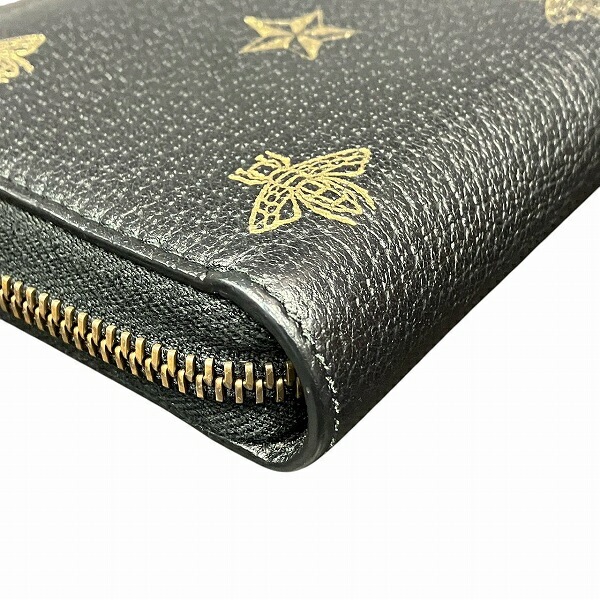 グッチ アニマリエ ビー&スター 495062 ラウンドジップ 長財布 レディース【中古】 グッチ アニマリエ ビー&スター 495062 ラウンドジップ 長財布 レディース【中古】