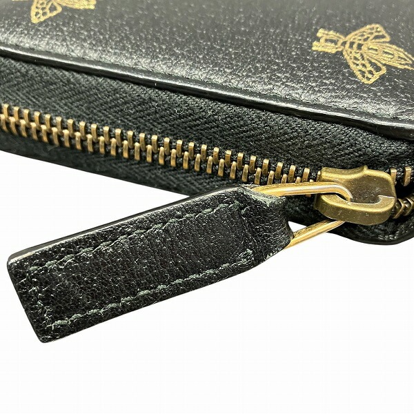 グッチ アニマリエ ビー&スター 495062 ラウンドジップ 長財布 レディース【中古】 グッチ アニマリエ ビー&スター 495062 ラウンドジップ 長財布 レディース【中古】