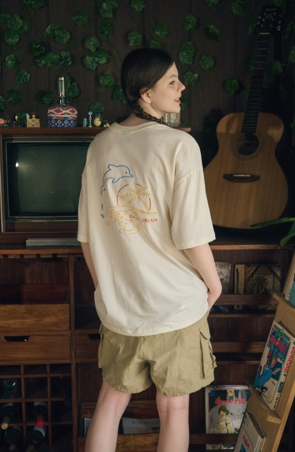 【CPGN STUDIO】23SS★ SWEET DREAM Embroidered Short Sleeve T CPGN STUDIO】 SWEET DREAM Embroidered Short Sleeve Tee T