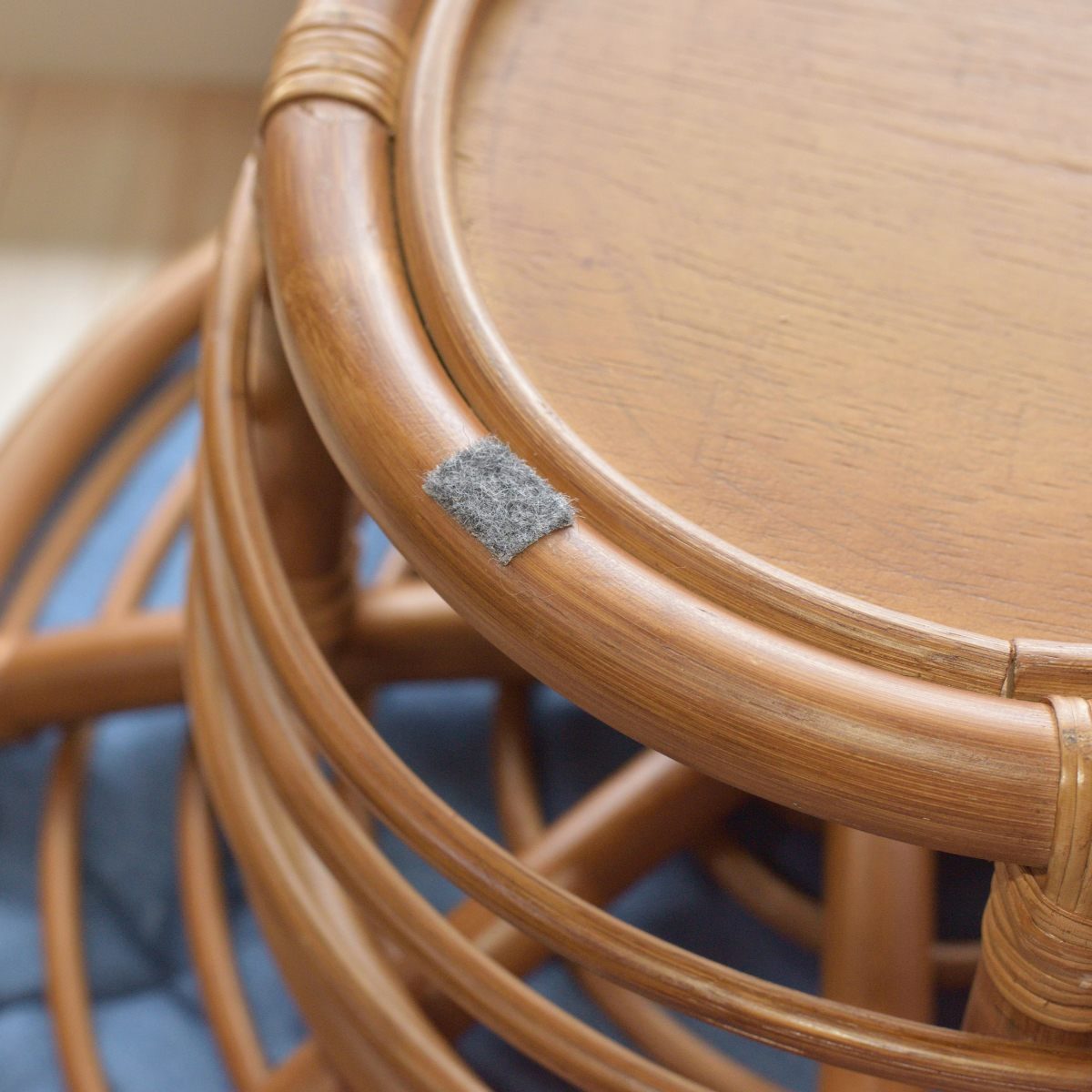 ペットスツール クッション付 籐フレーム 約幅55cm ペットスツール クッション付 籐フレーム 約幅55cm