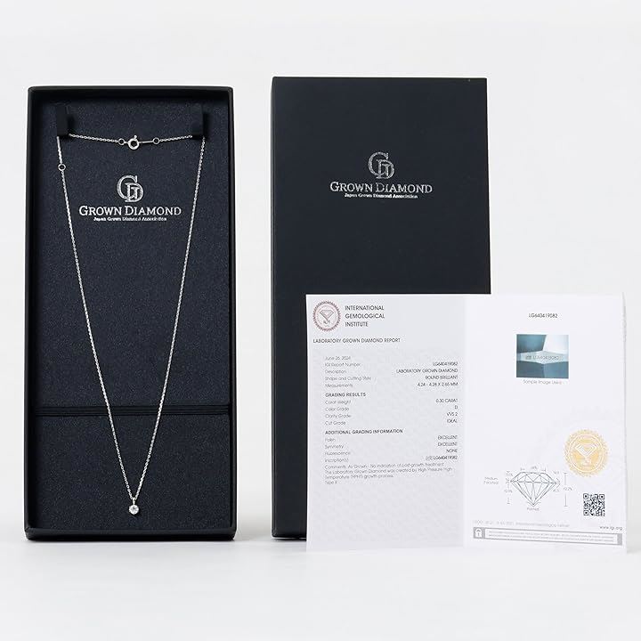 Perfect Jewelry 0.3ct ラボグロウンダイヤモンド ネックレス 一粒 レディース IGI認証付き ソリテア ペンダント ギフトボックス付き(クリア, フリーサイズ) Perfect Jewelry 0.3ct ラボグロウンダイヤモンド ネックレス 一粒 レディース IGI認証付き ソリテア ペンダント ギフトボックス付き(クリア, フリーサイズ)