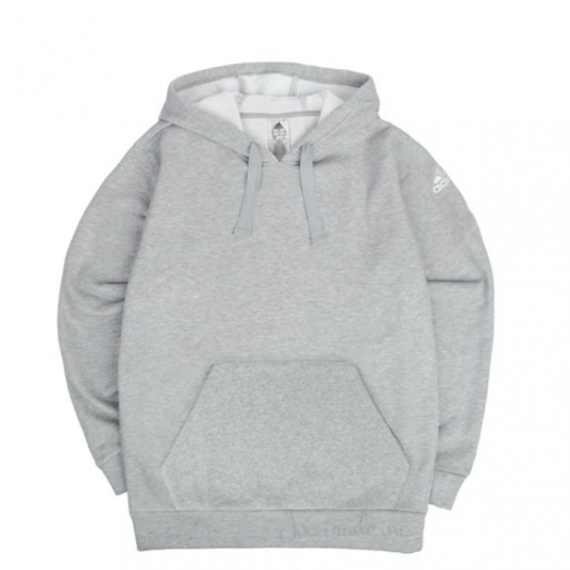 アディダスフリースプルオーバー起毛フード付きTシャツ AD-HD1 ブラックグレー