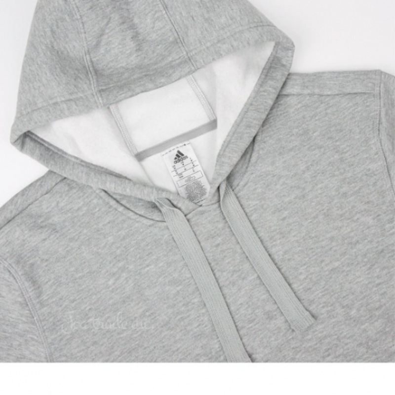 アディダスフリースプルオーバー起毛フード付きTシャツ AD-HD1 ブラックグレー