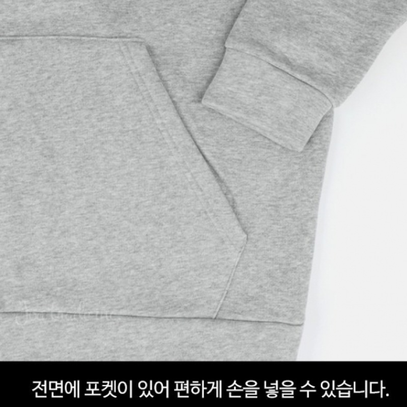 アディダスフリースプルオーバー起毛フード付きTシャツ AD-HD1 ブラックグレー