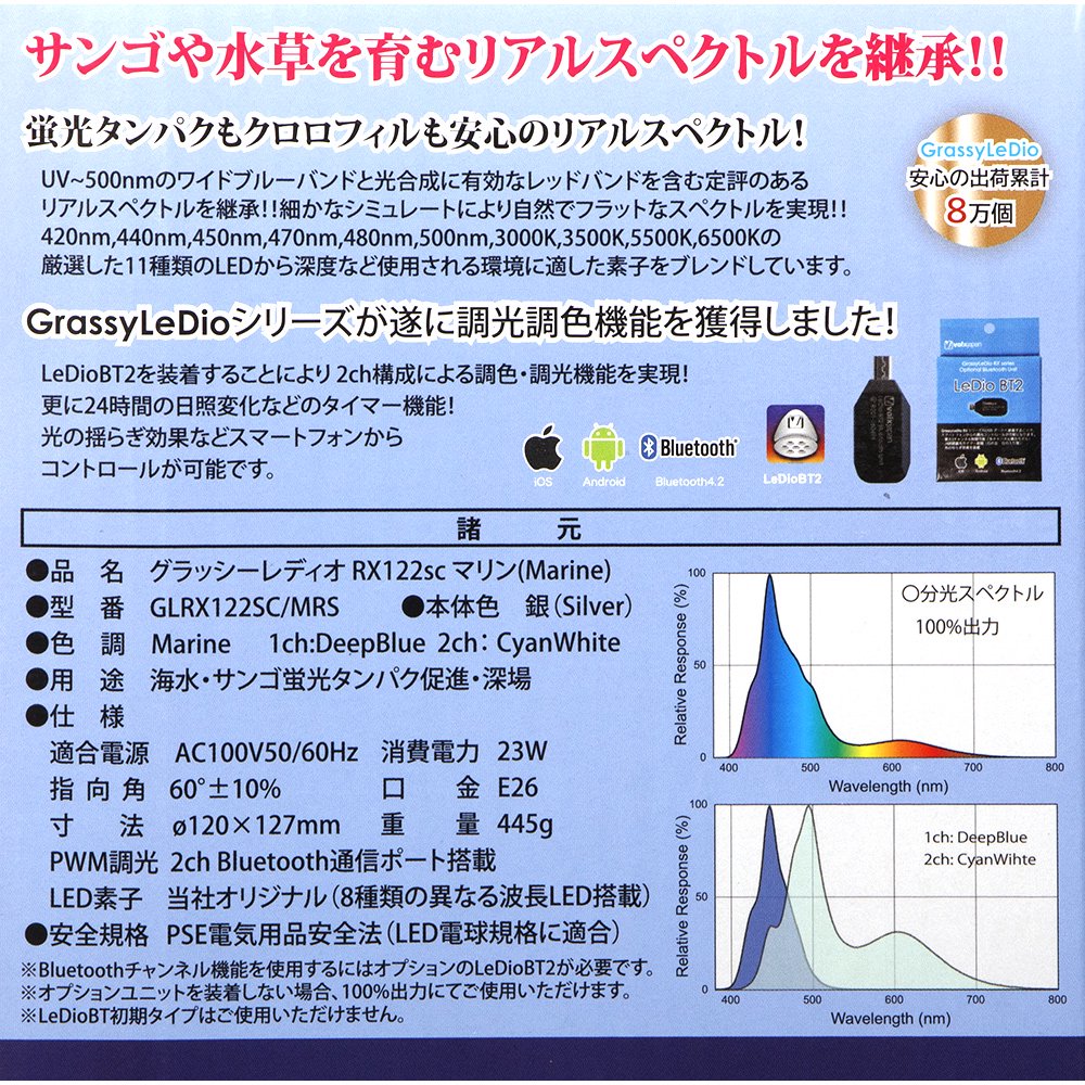 ボルクスジャパン　Ｇｒａｓｓｙ　ＬｅＤｉｏ　ＲＸ１２２ｓｃ　Ｍａｒｉｎｅ／マリン　銀　ＣＲＣ10―35―70―10―00