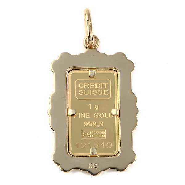 新品】純金 インゴット ペンダントトップ 徳力本店 24金 5g 枠