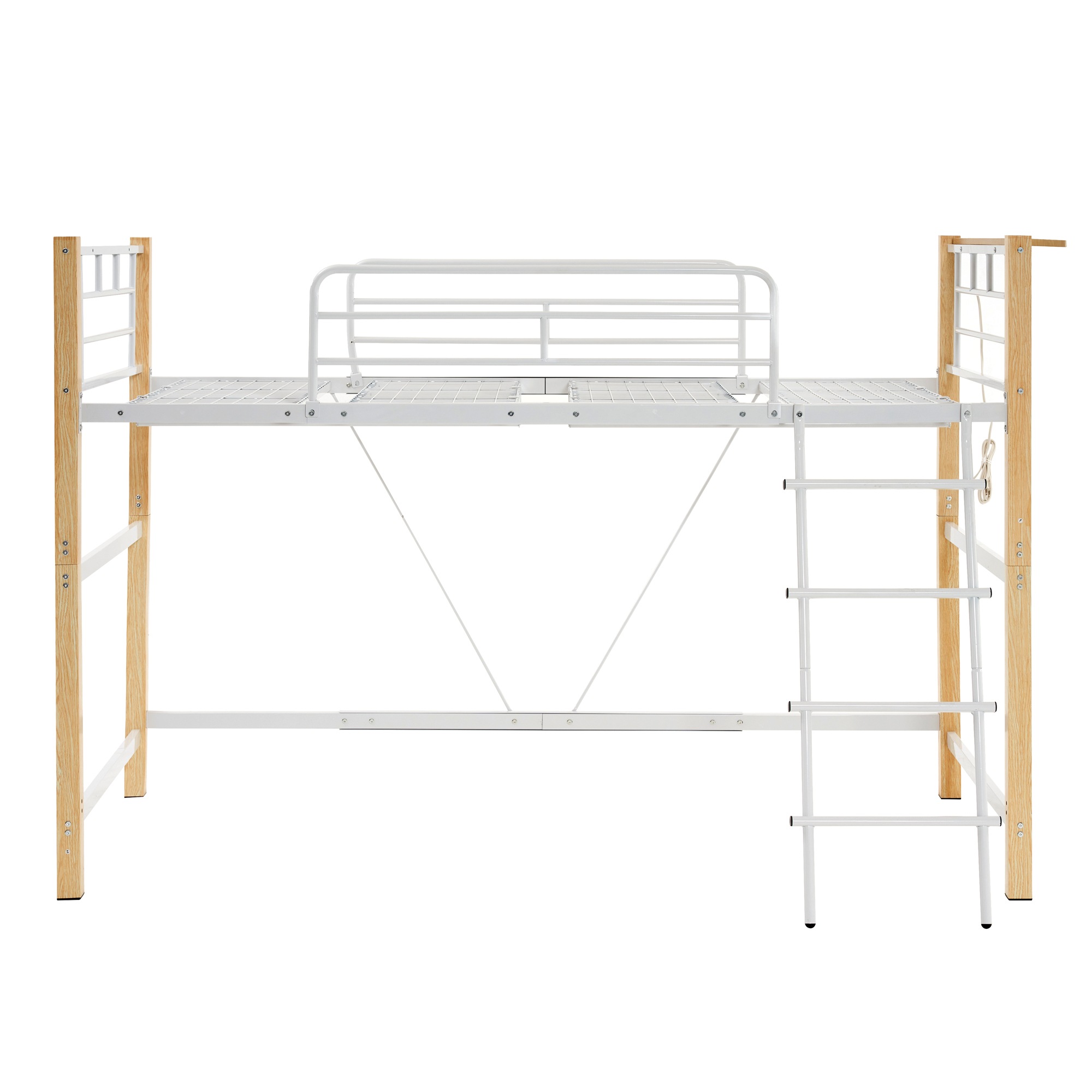 【国内発送&送·料·無·料】【高さ140cm】ロフトベッド パイプベッド シングル 耐荷重150kg システムベッド ロータイプ ミドルタイプ 棚 収納 北欧風 大人 一人暮らし ハンガーポール4本付