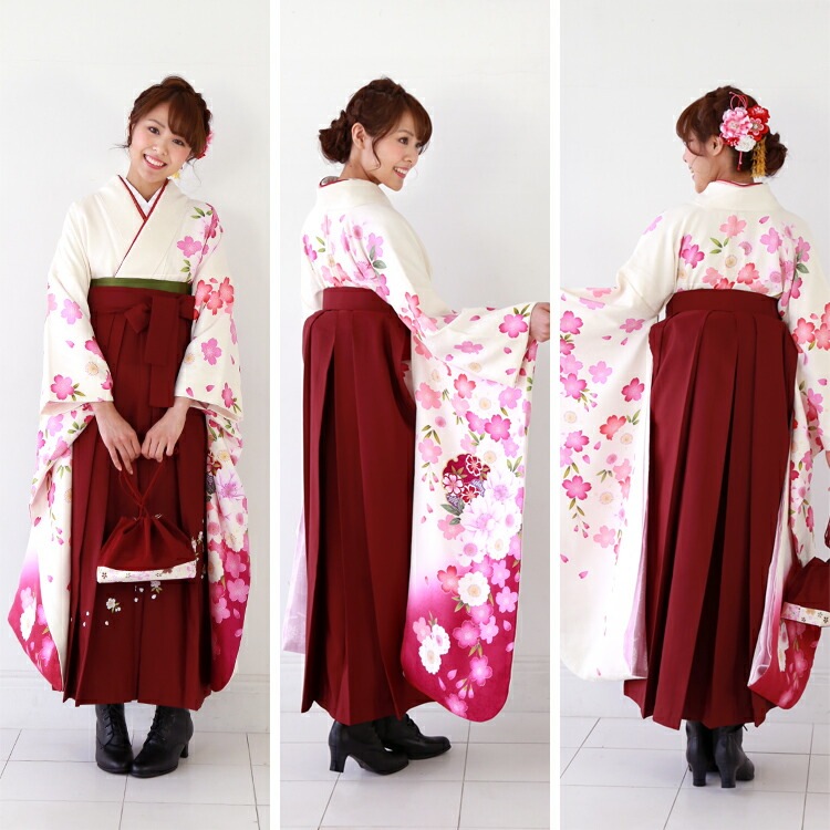 レンタル卒業式 袴 レンタル 女 袴セット 女 卒業式袴セット 正絹 振袖 着物&袴 フルセットレンタル 安い 白地にピンクぼかし 桜 雪輪 花ハカマ はかま rental レンタル卒業式 袴 レンタル 女 袴セット 女 卒業式袴セット 正絹 振袖 着物&袴 フルセットレンタル 安い 白地にピンクぼかし 桜 雪輪 花ハカマ はかま rental