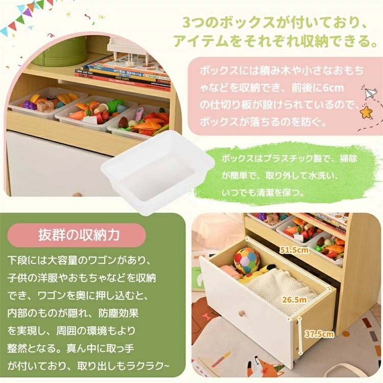 新品更新 お得セット絵本ラック 絵本棚 本棚 収納ラック 多機能 おもちゃ収納 収納ボックス 子供部屋 収納ケース 子ども用 家具 木製 キッズ 新品更新 お得セット絵本ラック 絵本棚 本棚 収納ラック 多機能 おもちゃ収納 収納ボックス 子供部屋 収納ケース 子ども用 家具 木製 キッズ