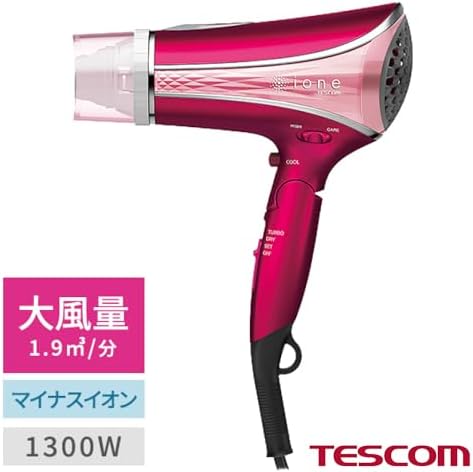 テスコム ヘアドライヤー マイナスイオン 折りたたみ 大風量 ラク抜きプラグ スパークルピンク TID1100B-P テスコム ヘアドライヤー マイナスイオン 折りたたみ 大風量 ラク抜きプラグ スパークルピンク TID1100B-P