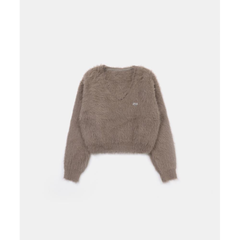 BADBLOOD BS Mohair V-neck Sweater Tobacco w-knt24-016 BADBLOOD BS Mohair V-neck Sweater Tobacco w-knt24-016
