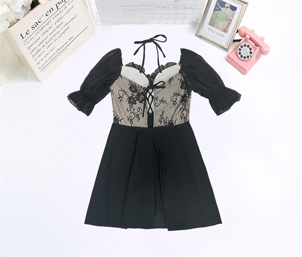 ワンピース水着 ブラック ぽっちゃり 水着 透け感 服みたいな 韓国風 大きいサイズ 体型カバー 露出控えめ 可愛い おしゃれ ショートパンツ ビーチ プール 夏 リゾート 海 プール 温泉 オー