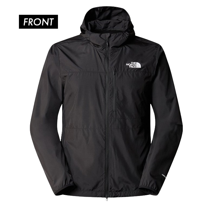【SHOPクーポンあり】メンズ ジャケット アウター 軽量 ウィンドジャケット ブラック ランニング アウトドア 山登り キャンプ リフレクター 黒 フード NF0A83TM H