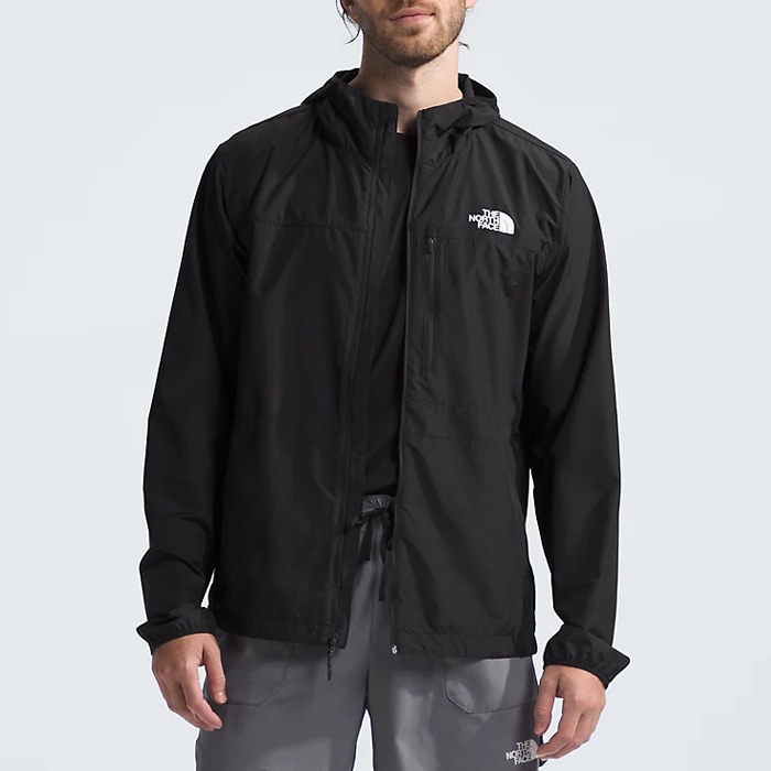 【SHOPクーポンあり】メンズ ジャケット アウター 軽量 ウィンドジャケット ブラック ランニング アウトドア 山登り キャンプ リフレクター 黒 フード NF0A83TM H