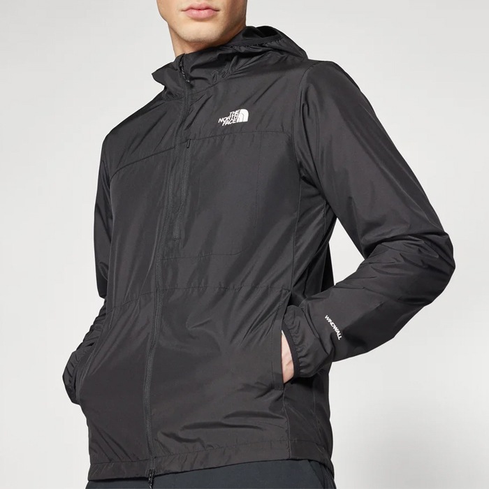 【SHOPクーポンあり】メンズ ジャケット アウター 軽量 ウィンドジャケット ブラック ランニング アウトドア 山登り キャンプ リフレクター 黒 フード NF0A83TM H