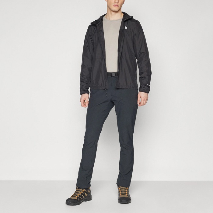 【SHOPクーポンあり】メンズ ジャケット アウター 軽量 ウィンドジャケット ブラック ランニング アウトドア 山登り キャンプ リフレクター 黒 フード NF0A83TM H