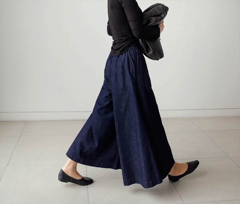 ボトムス パンツ デニムパンツ カジュアルパンツ ワイドパンツ ポケット ウエストゴム かわいい 大人可愛い きれいめ シンプル カジュアル 大人 上品 おしゃれ かっこいい こなれ感 ラフ メンズラ