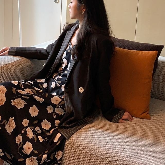 ジャケット レディース テーラードジャケット チェック マニッシュ バイカラー ストライプ フェイクレイヤード アウター ミディアム丈 オーバーサイズ 韓国風 軽い 冬服 アウター 暖かい lout0