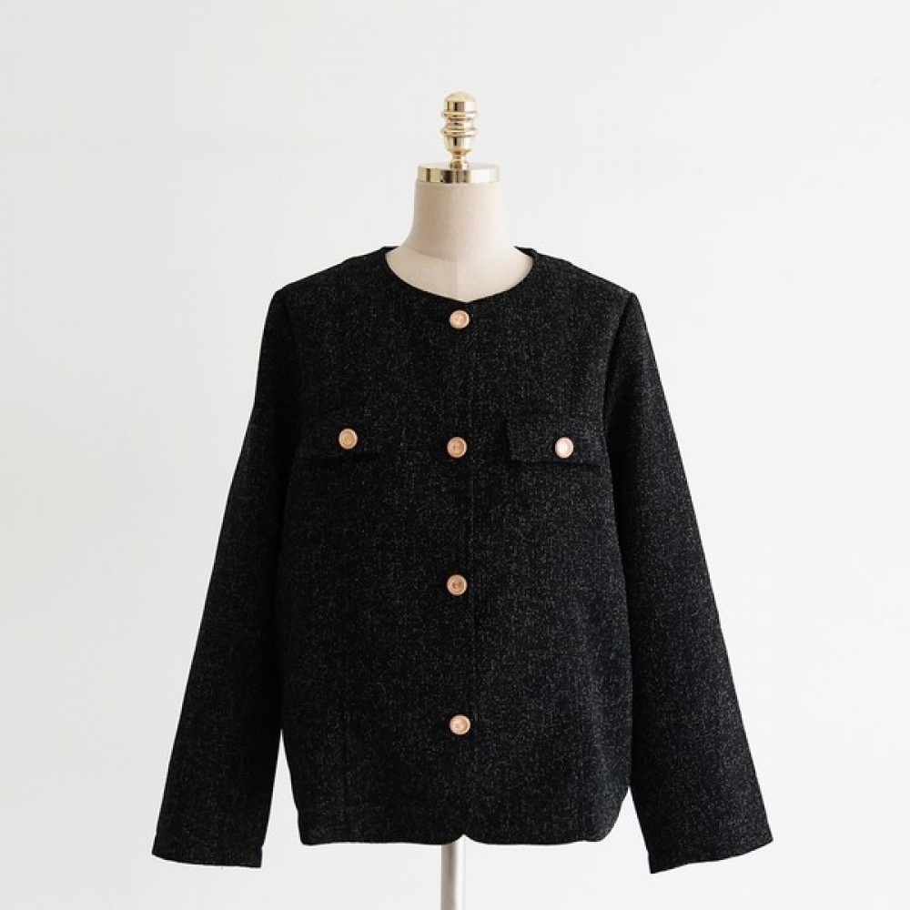 (Elysia) ヘイルツイードラウンドロングスリーブジャケット