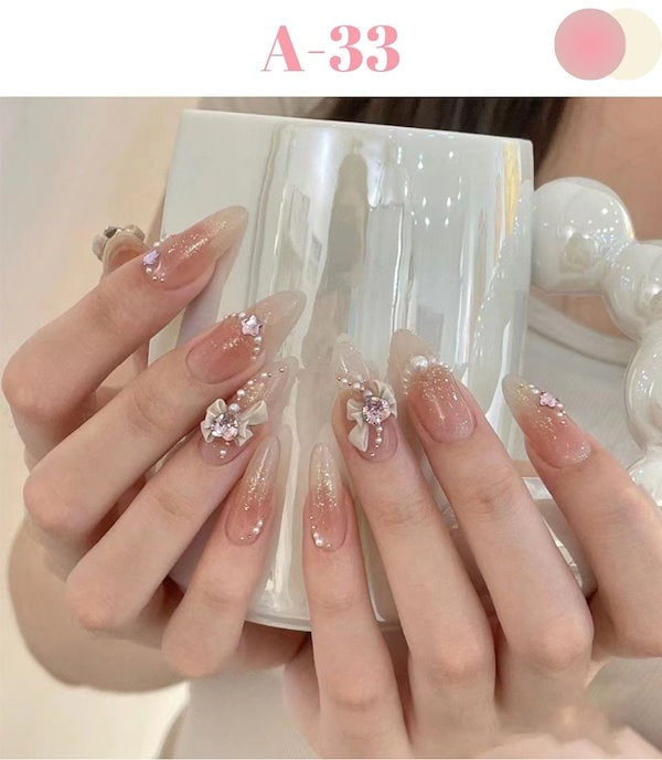 2026年バージョン成人式ネイルチップロングネイルチップ Qoo10] ネイルチップ ロング ネイルシール 新作