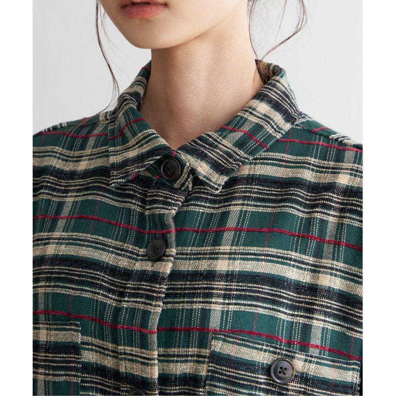 ブラウス シャツ モールチェックＣＰＯシャツ レディース LBC ブラウス シャツ モールチェックCPOシャツ レディース