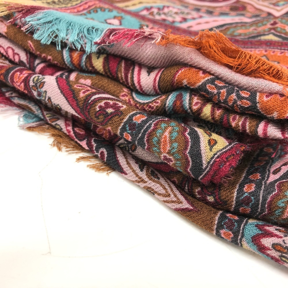 ETRO エトロ ショール ペイズリー 大判 ストール シルク マルチ