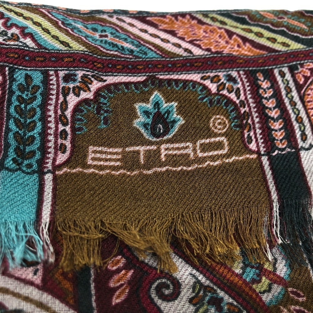 ETRO エトロ ショール ペイズリー 大判 ストール シルク マルチ