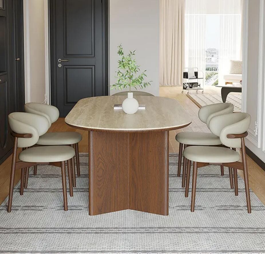 北欧フレンチレトロダイニングルームテーブル6人掛けテーブルレストランディナーテーブルキッチン家具