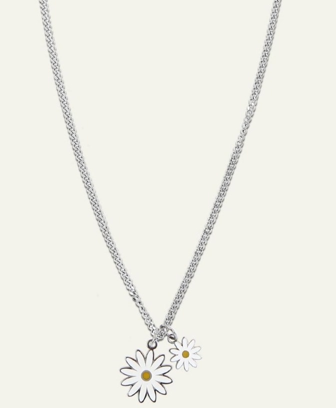 【SEVENTEEN ジョンハン着用】デイジーネックレス 49cm(+4cm) サージカルステンレス シルバーカラー