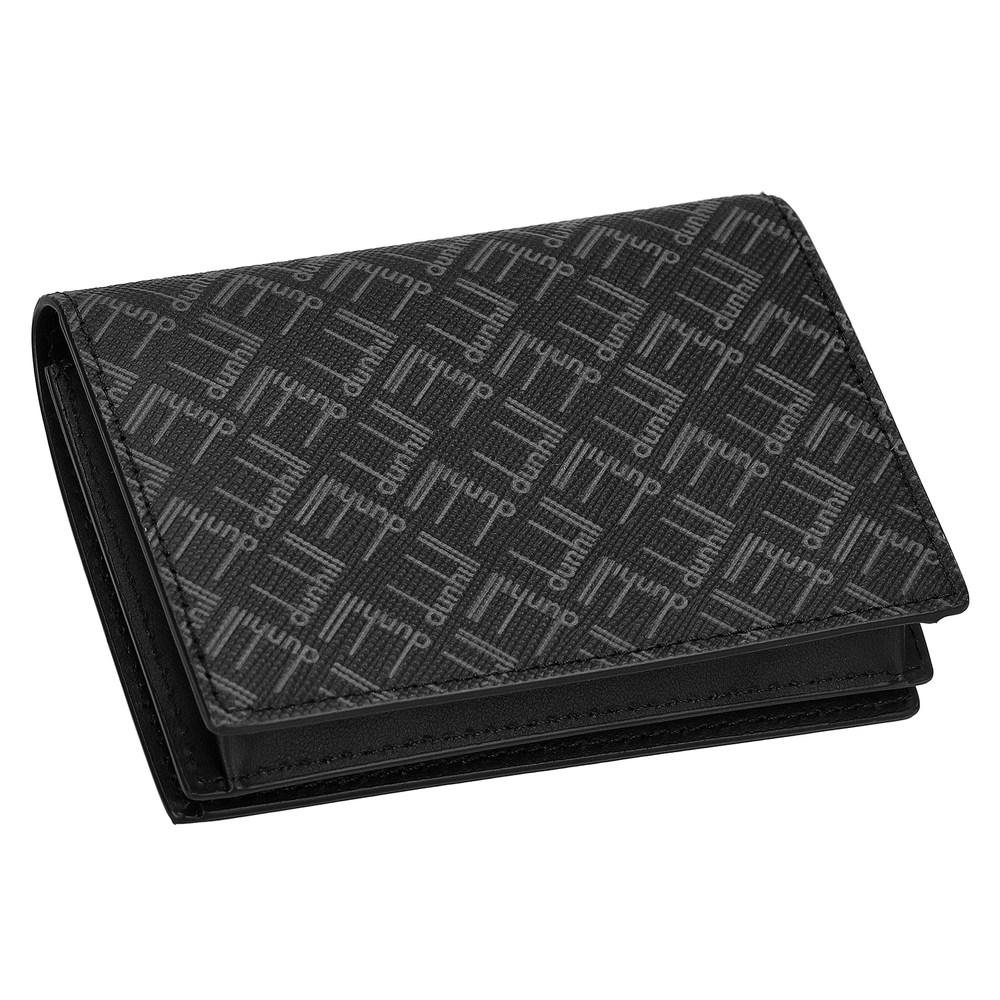 dunhill 21R2470LT001R ダンヒル シグネチャー ブラック 名刺入 コーティングキャンバス×レザー ブラック/シルバー dunhill 21R2470LT001R ダンヒル シグネチャー ブラック 名刺入 コーティングキャンバス×レザー ブラック/シルバー