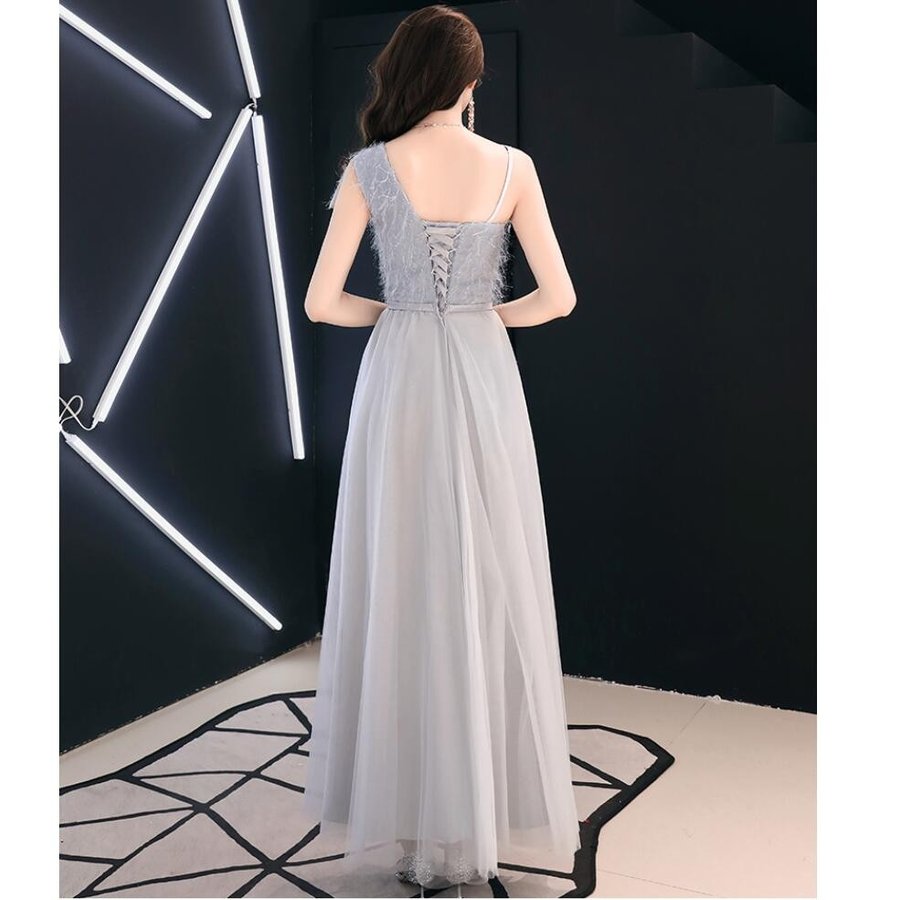 ブライズメイド ドレス ロングドレス 袖あり エレガント 花嫁の介添えドレス カラードレス aライン