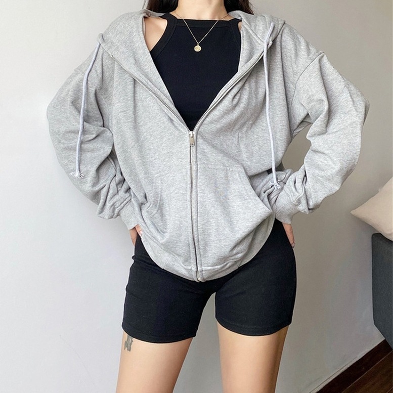 トップス レディース パーカー 長袖 ジップアップ フード付き スウェット トレーナー ドロップショルダー ポケット付き フーディ ホワイト ブラック ライトグレー ダークグレー 大人可愛い きれいめ トップス レディース パーカー 長袖 ジップアップ フード付き スウェット トレーナー ドロップショルダー ポケット付き フーディ ホワイト ブラック ライトグレー ダークグレー 大人可愛い きれいめ