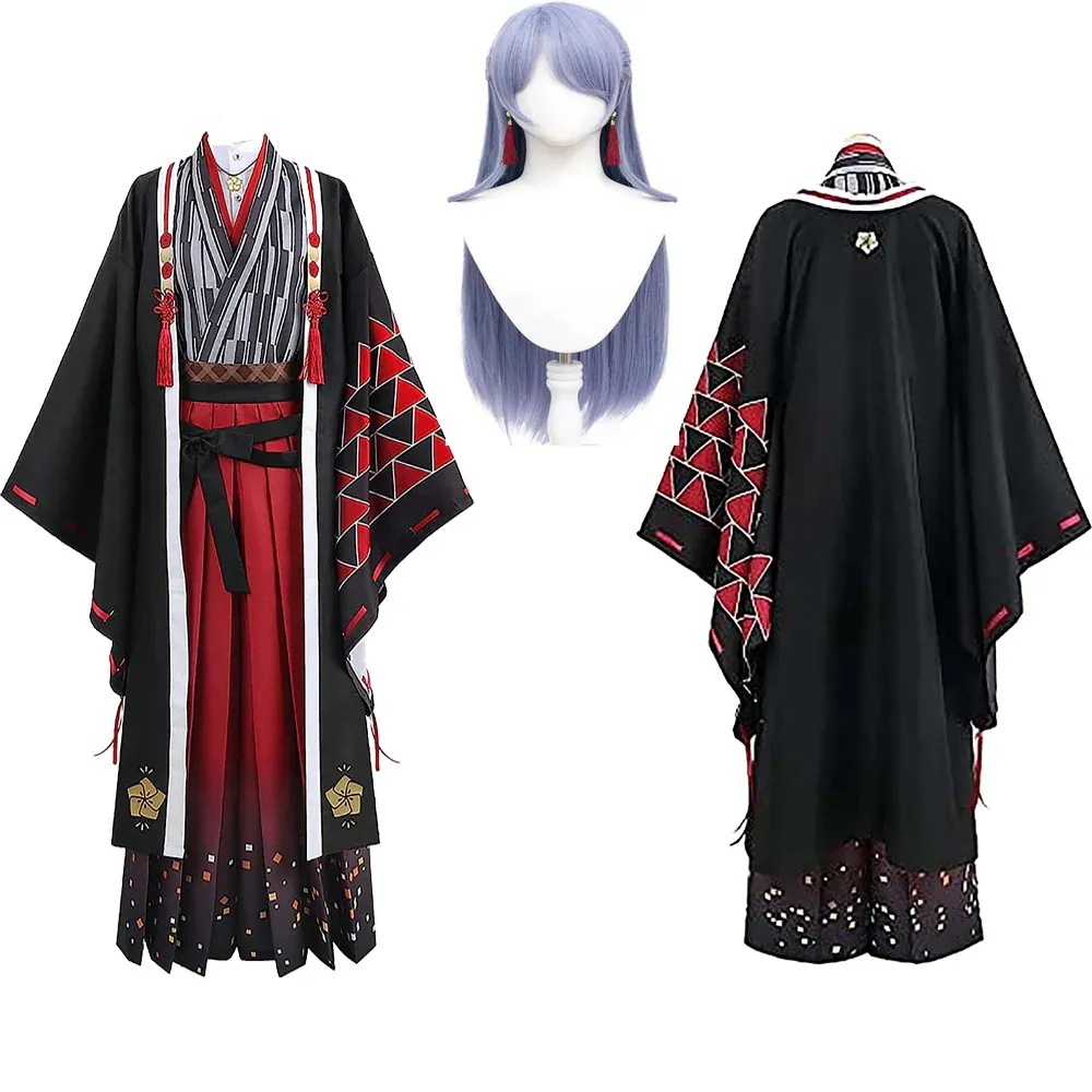 新作入荷コスチュームげんづきとうじろう 弦月藤士郎 和服 コスプレ 衣装 仮装 バーチャル YouTuber vtuber ハロウィン クリスマス 文化祭 イベント 祭り プレゼント 贈り物 ウィッグ