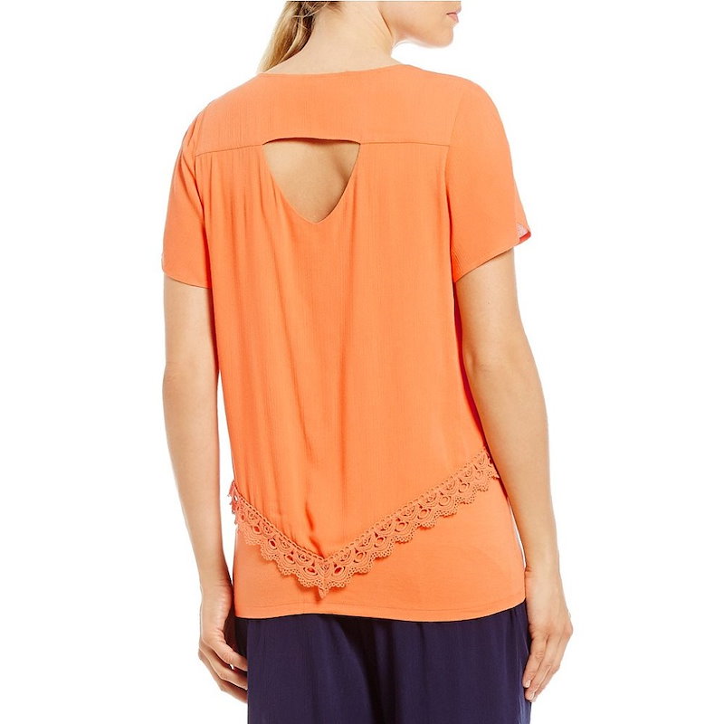 アイエヌ スタジオ レディース トップス ブラウス・シャツ【I.N. Studio Solid Crepon Short Sleeve Top】Mango アイエヌ スタジオ レディース トップス ブラウス・シャツ【I.N. Studio Solid Crepon Short Sleeve Top】Mango