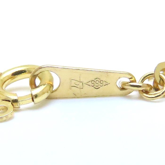 デザイン ブレスレット 18.5cm 2.8グラム K24YG イエローゴールド レディース/129156【中古】 デザイン ブレスレット 18.5cm 2.8グラム K24YG イエローゴールド レディース/129156【中古】