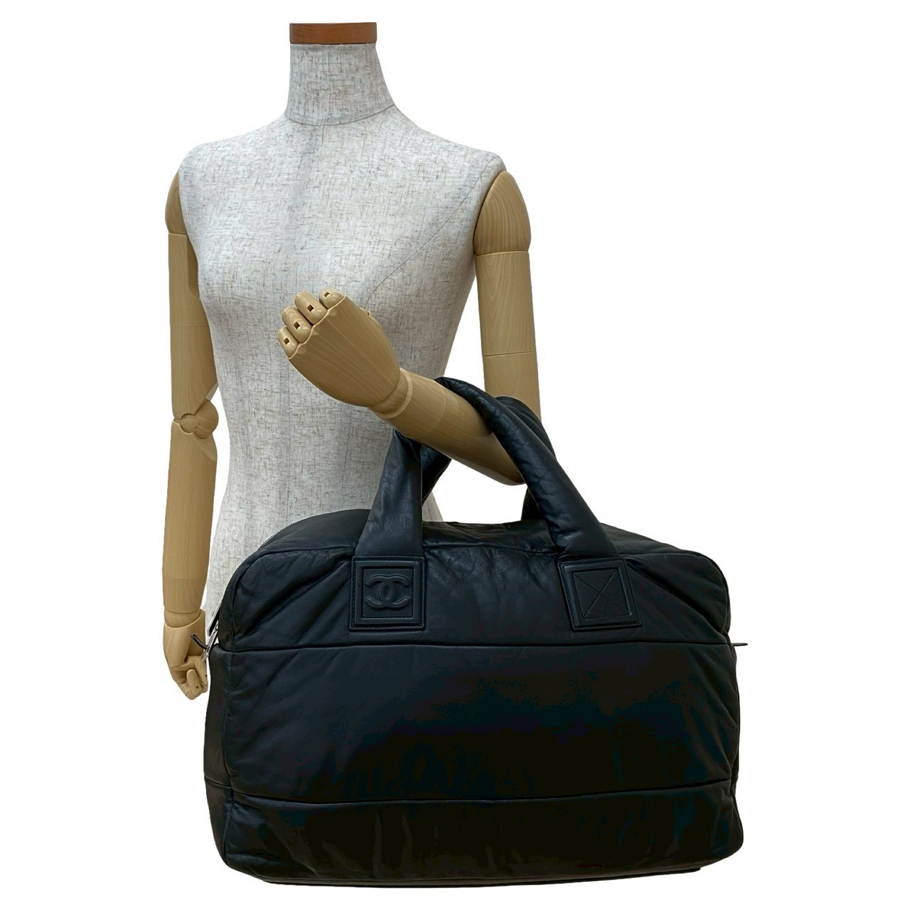 コココクーン ココマークハンドバッグ ラムスキン ブラック 36883 コココクーン ココマークハンドバッグ ラムスキン ブラック 36883