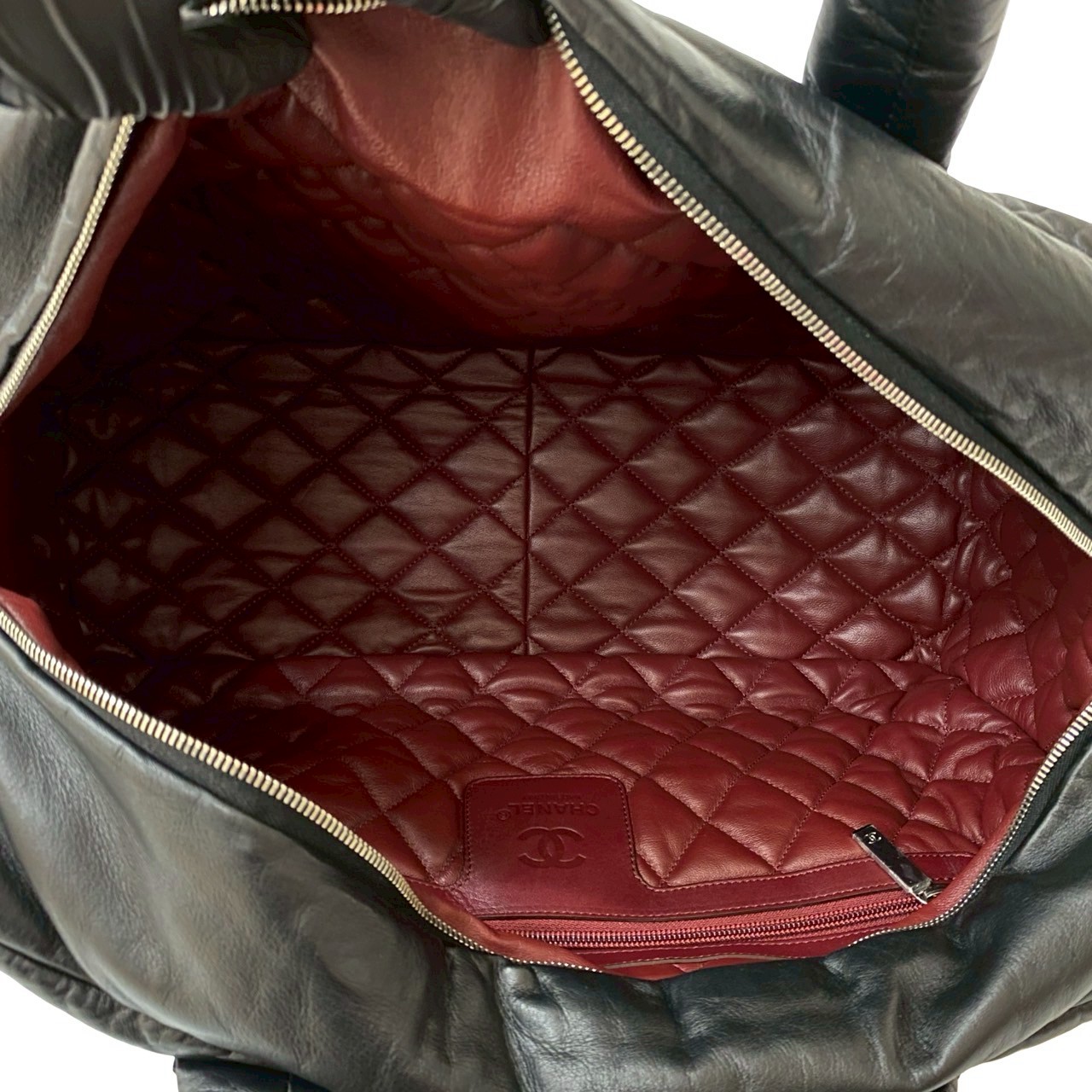 コココクーン ココマークハンドバッグ ラムスキン ブラック 36883 コココクーン ココマークハンドバッグ ラムスキン ブラック 36883