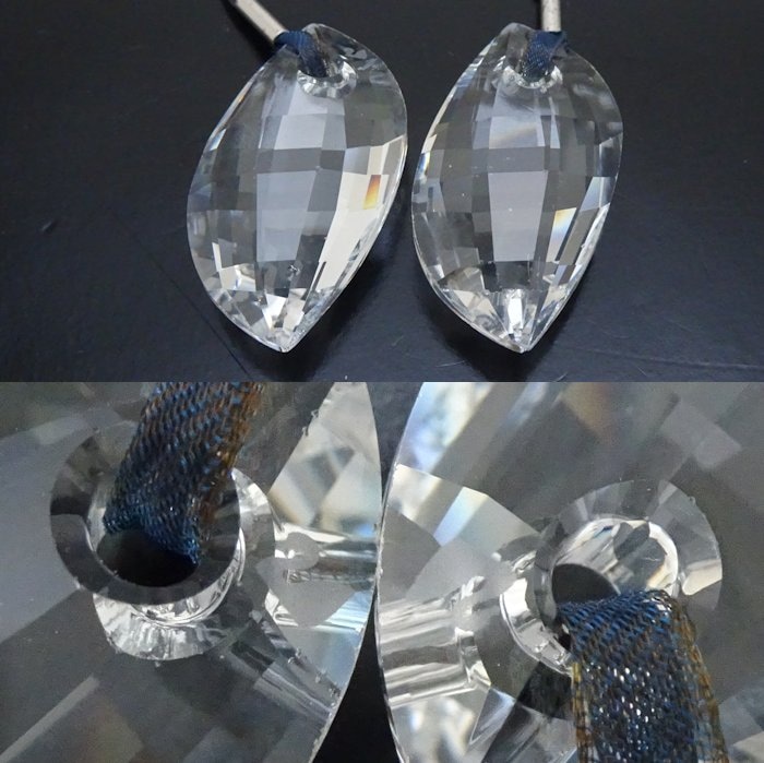 クリスタル ラリアット ネックレス リボン /291558【中古】