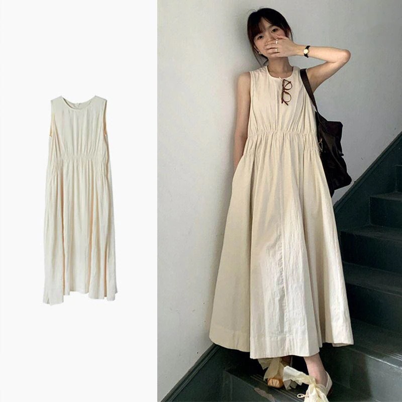 【超お得1つ買うと10個もらえる】急速出荷30% OFF袖なし ワンピース 無地 クルーネック ロングスカート ノースリーブ レディース ゆったり 夏 大きいサイズ お洒落 おしゃれ 【超お得1つ買うと10個もらえる】急速出荷30% OFF袖なし ワンピース 無地 クルーネック ロングスカート ノースリーブ レディース ゆったり 夏 大きいサイズ お洒落 おしゃれ