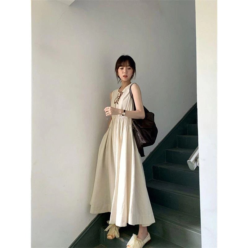 【超お得1つ買うと10個もらえる】急速出荷30% OFF袖なし ワンピース 無地 クルーネック ロングスカート ノースリーブ レディース ゆったり 夏 大きいサイズ お洒落 おしゃれ 【超お得1つ買うと10個もらえる】急速出荷30% OFF袖なし ワンピース 無地 クルーネック ロングスカート ノースリーブ レディース ゆったり 夏 大きいサイズ お洒落 おしゃれ