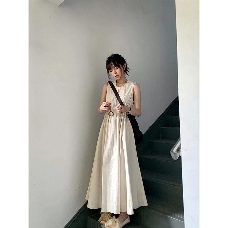 【超お得1つ買うと10個もらえる】急速出荷30% OFF袖なし ワンピース 無地 クルーネック ロングスカート ノースリーブ レディース ゆったり 夏 大きいサイズ お洒落 おしゃれ 【超お得1つ買うと10個もらえる】急速出荷30% OFF袖なし ワンピース 無地 クルーネック ロングスカート ノースリーブ レディース ゆったり 夏 大きいサイズ お洒落 おしゃれ