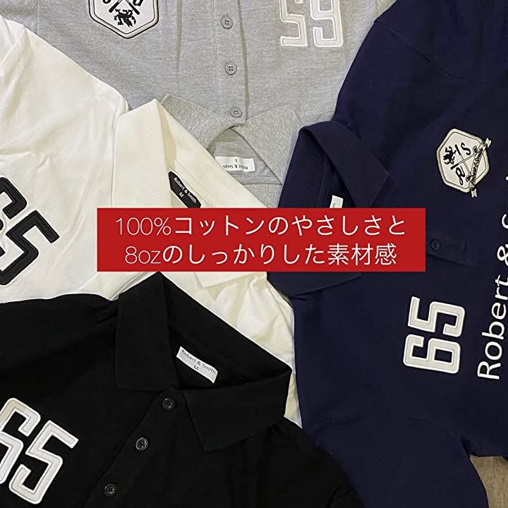 ロバートアンドスミス 100% コットン 定番 ゴルフ ポロシャツ ゴルフウエア 半袖メンズ( グレー, XL) ロバートアンドスミス 100% コットン 定番 ゴルフ ポロシャツ ゴルフウエア 半袖メンズ( グレー, XL)