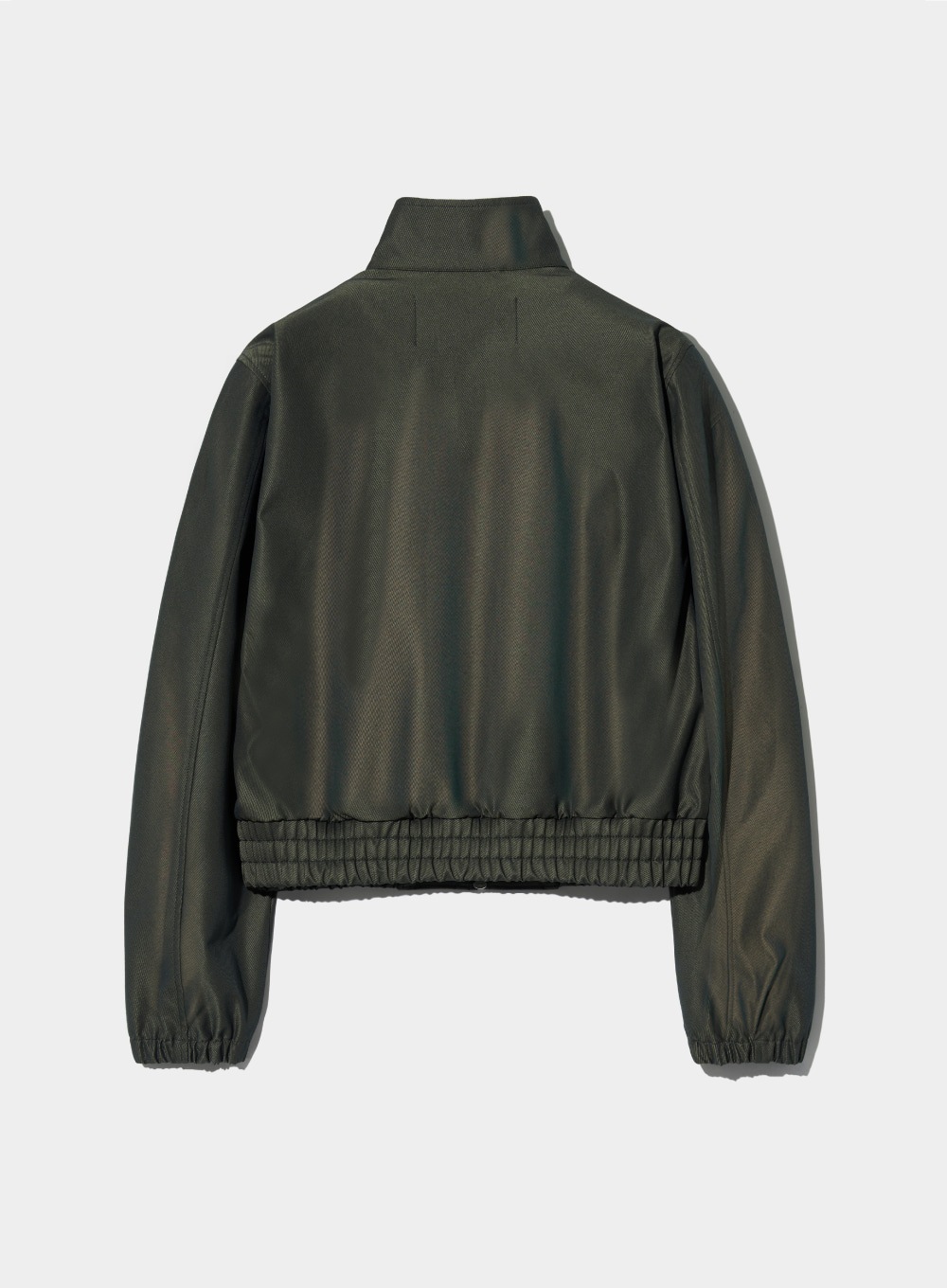 SATUR】 (W) LECCE TWO TONE ZIP UP JACKET : GLITTER GREEN BROWN
