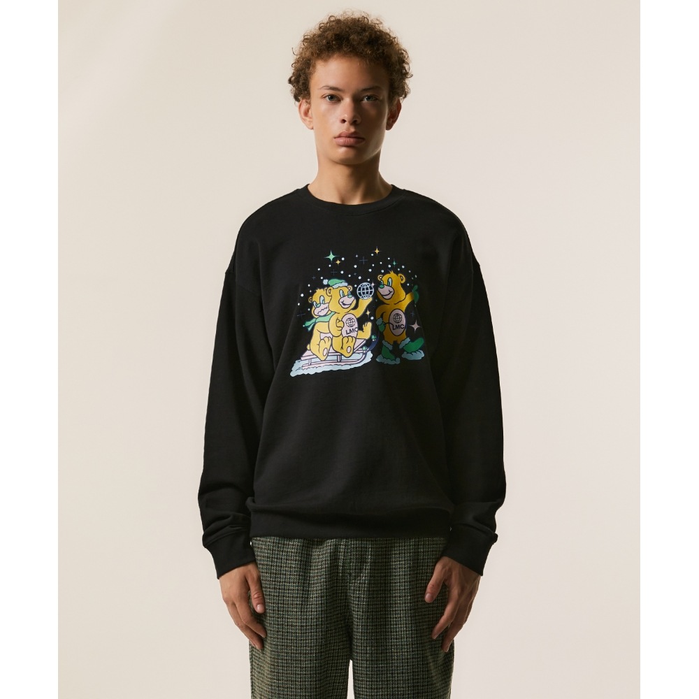 LMC SLEIGH RIDING BEARS スウェットシャツ ヘザーグレー LMC SLEIGH RIDING BEARS スウェットシャツ ヘザーグレー